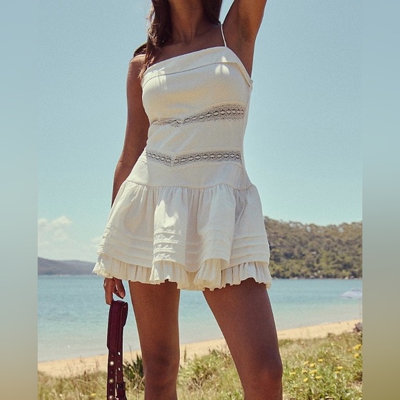 Free People Dresses & Skirts - SOLD!!! Free People free-est Bliss Beauty Mini Dress Ivory White Crochet Lace